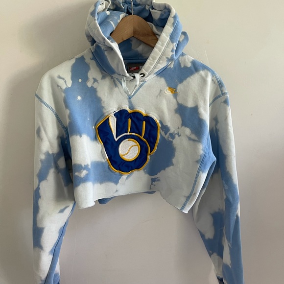 Vintage custom one of one Milwaukee Brewers hoodie - Picture 4 of 8